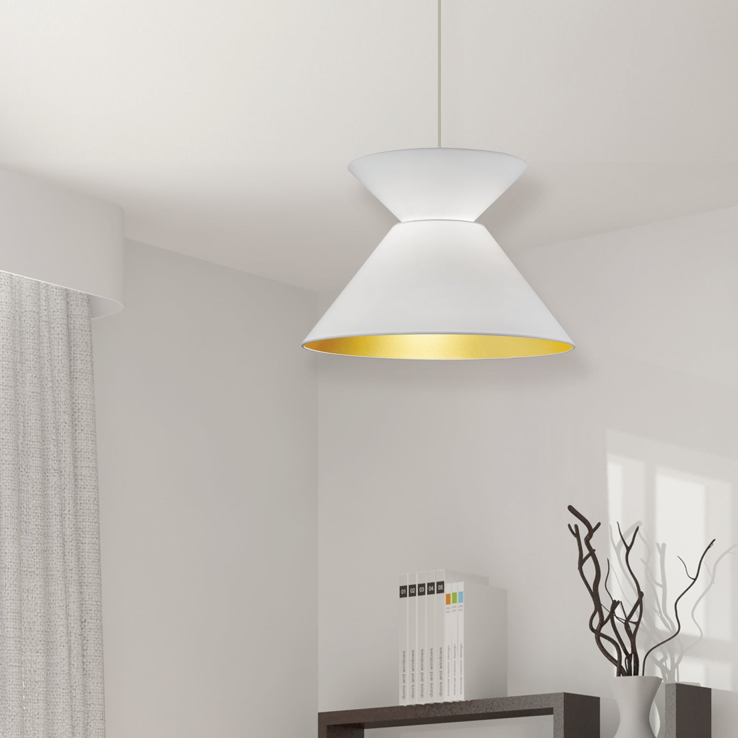 Dainolite Ltd - PAT-181P-AGB-692 - One Light Pendant - Patricia - White