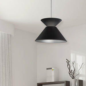 Dainolite Ltd - PAT-181P-BK-697 - One Light Pendant - Patricia - Black