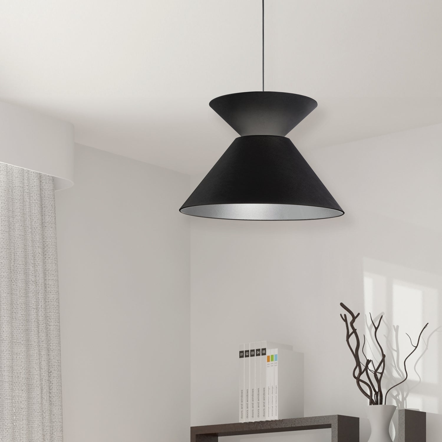 Dainolite Ltd - PAT-181P-BK-797 - One Light Pendant - Patricia - Black