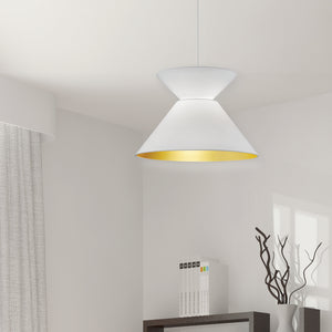 Dainolite Ltd - PAT-181P-WH-692 - One Light Pendant - Patricia - White