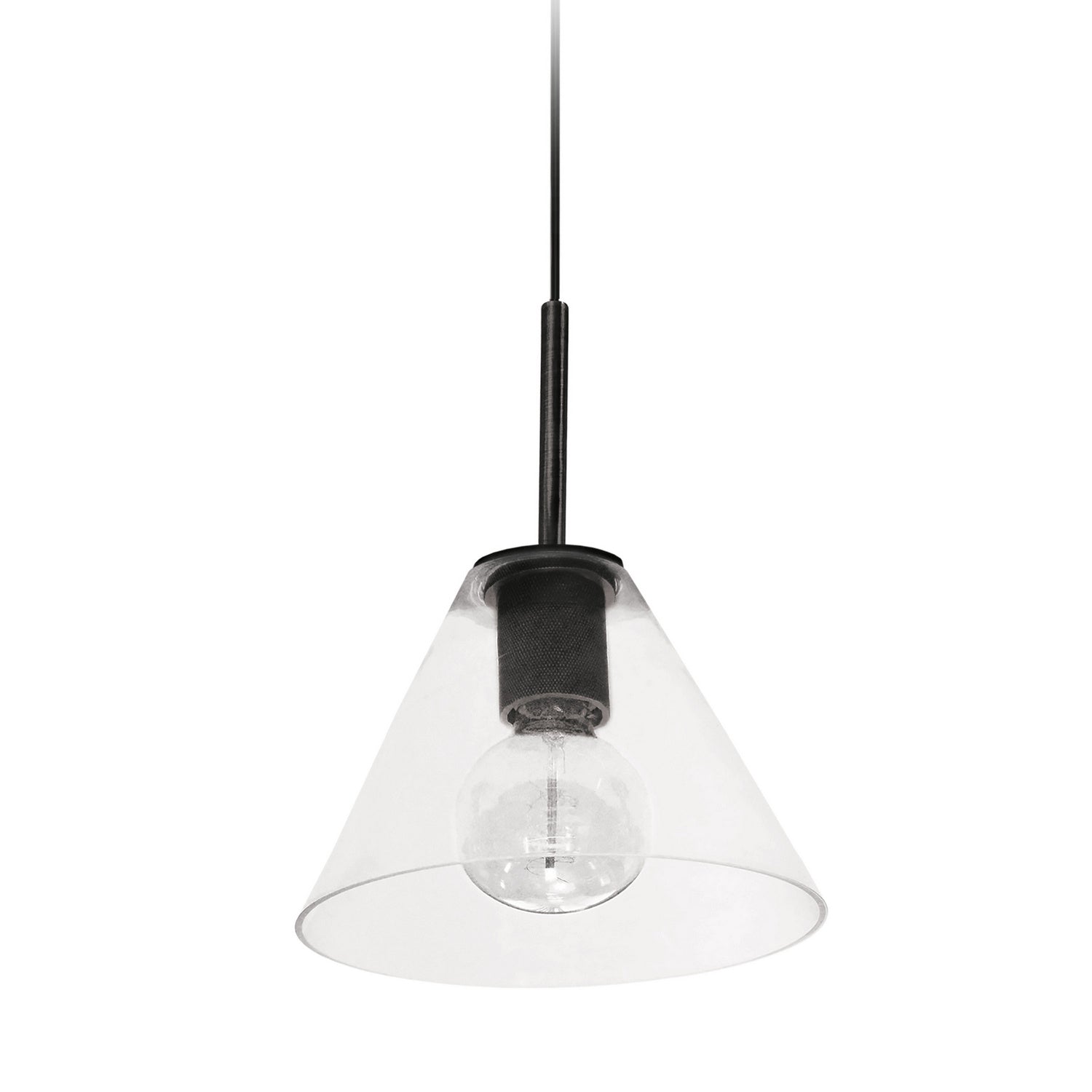 Dainolite Ltd - RSW-91P-MB-CLR - One Light Pendant - Roswell - Black