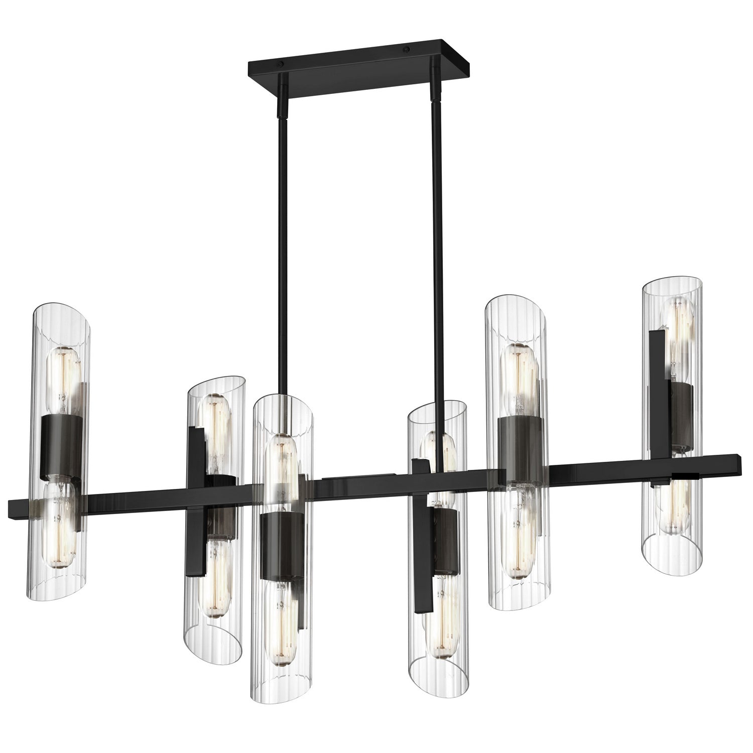 Dainolite Ltd - SAM-4012HC-MB - 12 Light Chandelier - Samantha - Black