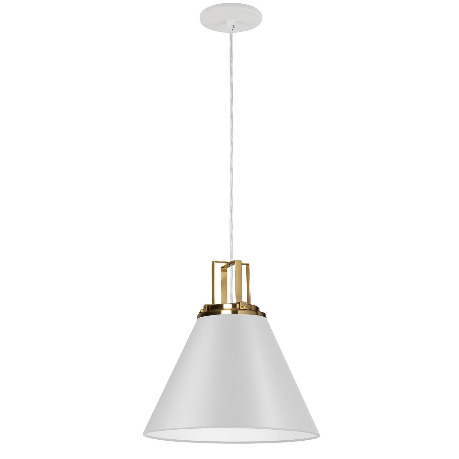 Dainolite Ltd - SNS-141P-MW-AGB - One Light Pendant - Sonus - White