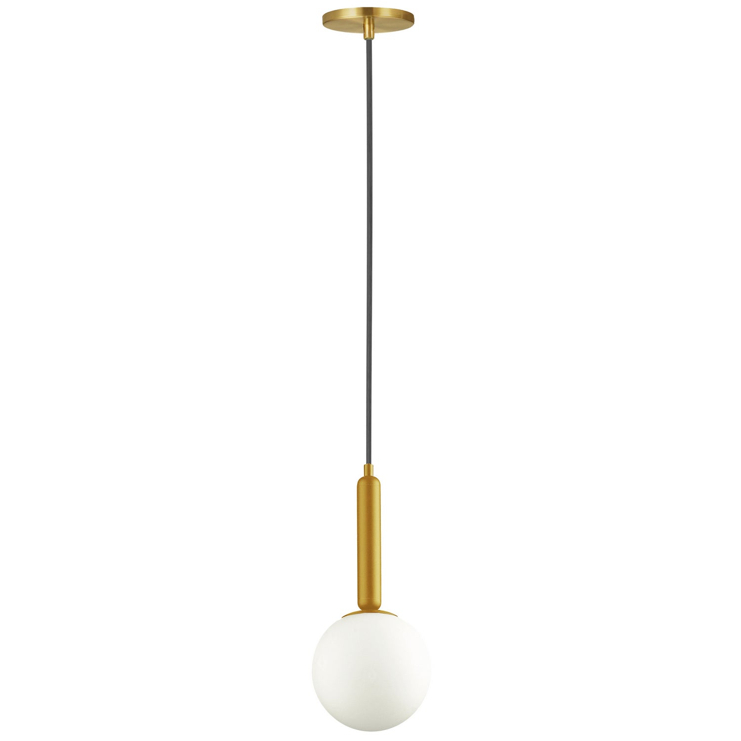 Dainolite Ltd - TAR-61P-AGB-WH - One Light Pendant - Tara - Aged Brass