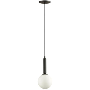 Dainolite Ltd - TAR-61P-MB-WH - One Light Pendant - Tara - Black