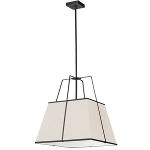 Dainolite Ltd - TRA-181P-BK-CRM - One Light Pendant - Trapezoid - Cream