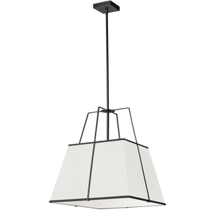 Dainolite Ltd - TRA-181P-BK-WH - One Light Pendant - Trapezoid - White