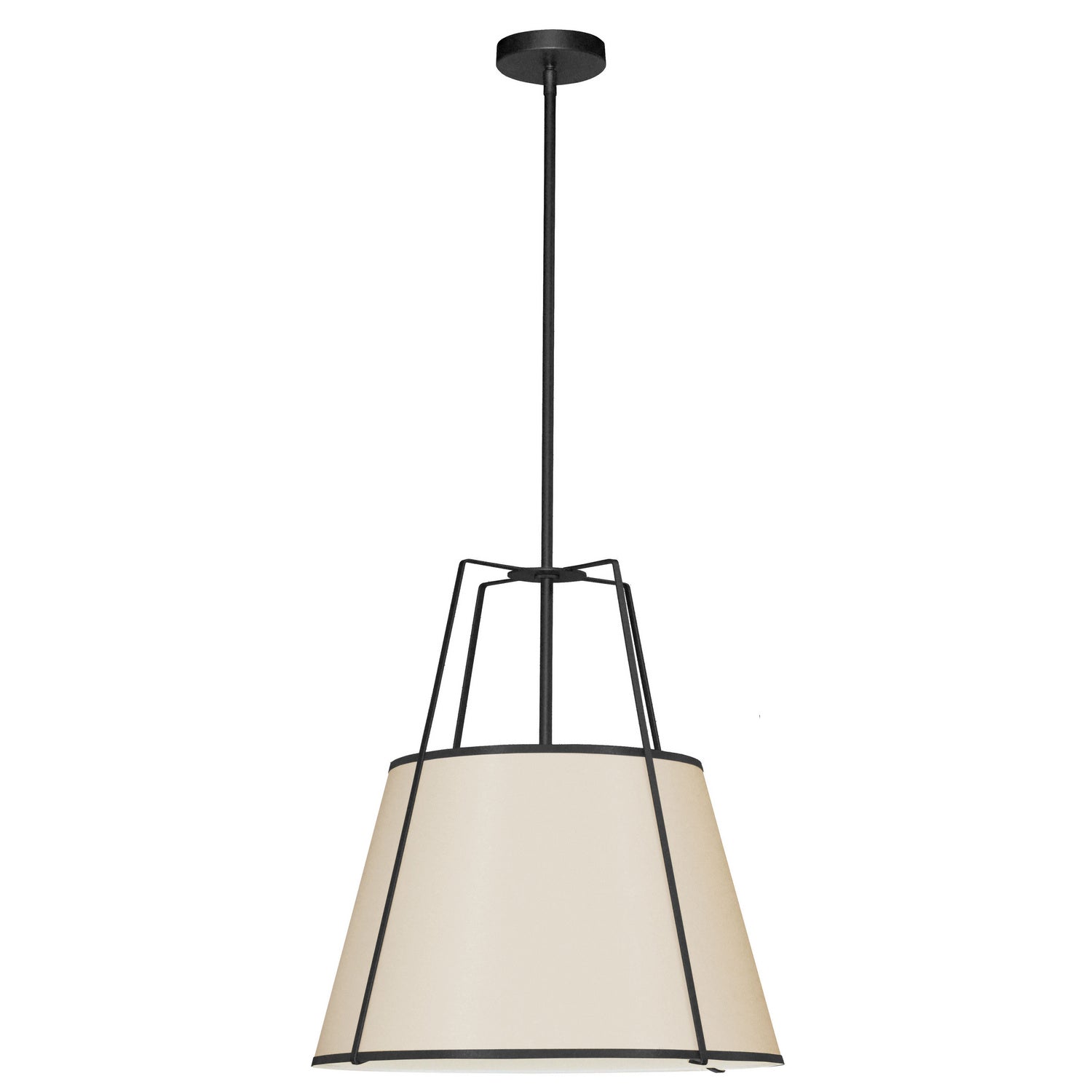 Dainolite Ltd - TRA-1P-BK-CRM - One Light Pendant - Trapezoid - Cream