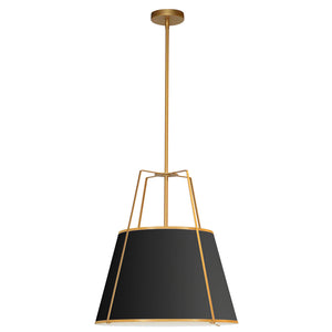 Dainolite Ltd - TRA-1P-GLD-BK - One Light Pendant - Trapezoid - Black