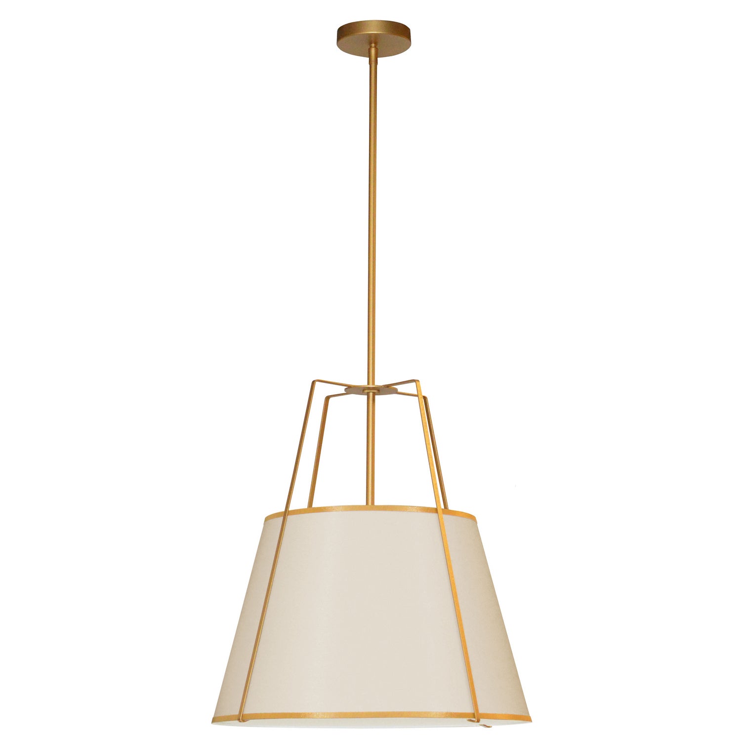 Dainolite Ltd - TRA-1P-GLD-CRM - One Light Pendant - Trapezoid - Cream