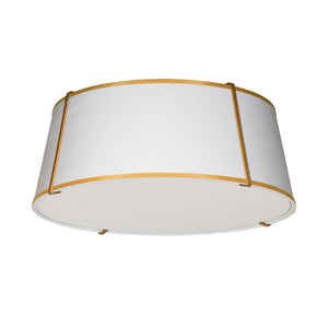 Dainolite Ltd - TRA-224FH-GLD-WH - Four Light Flushmount - Trapezoid - White