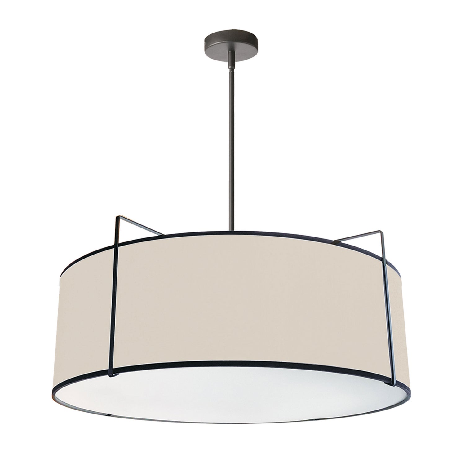 Dainolite Ltd - TRA-244P-BK-CRM - Four Light Pendant - Trapezoid - Cream