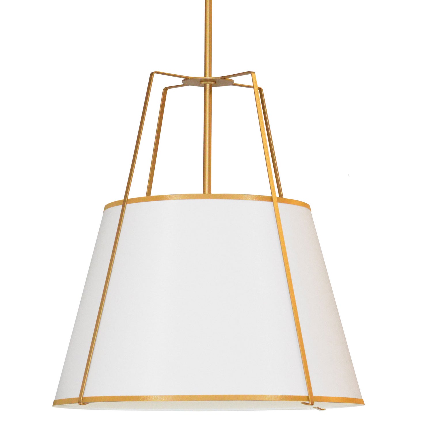 Dainolite Ltd - TRA-304P-GLD-WH - Four Light Pendant - Trapezoid - White