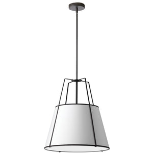 Dainolite Ltd - TRA-331P-BK-WH - Three Light Pendant - Trapezoid - White