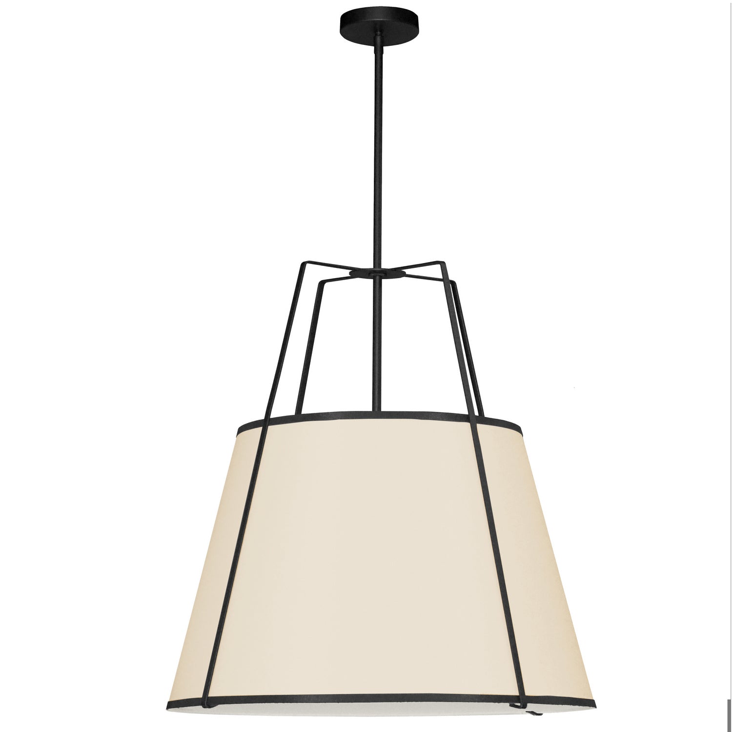 Dainolite Ltd - TRA-3P-BK-CRM - Three Light Pendant - Trapezoid - Cream