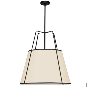 Dainolite Ltd - TRA-3P-BK-CRM - Three Light Pendant - Trapezoid - Cream