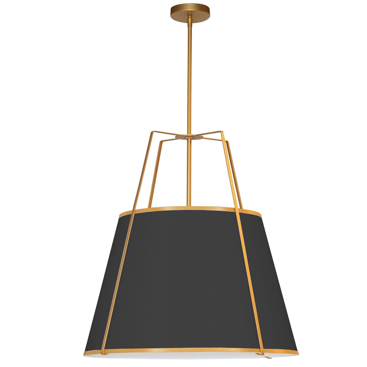 Dainolite Ltd - TRA-3P-GLD-BK - Three Light Pendant - Trapezoid - Black