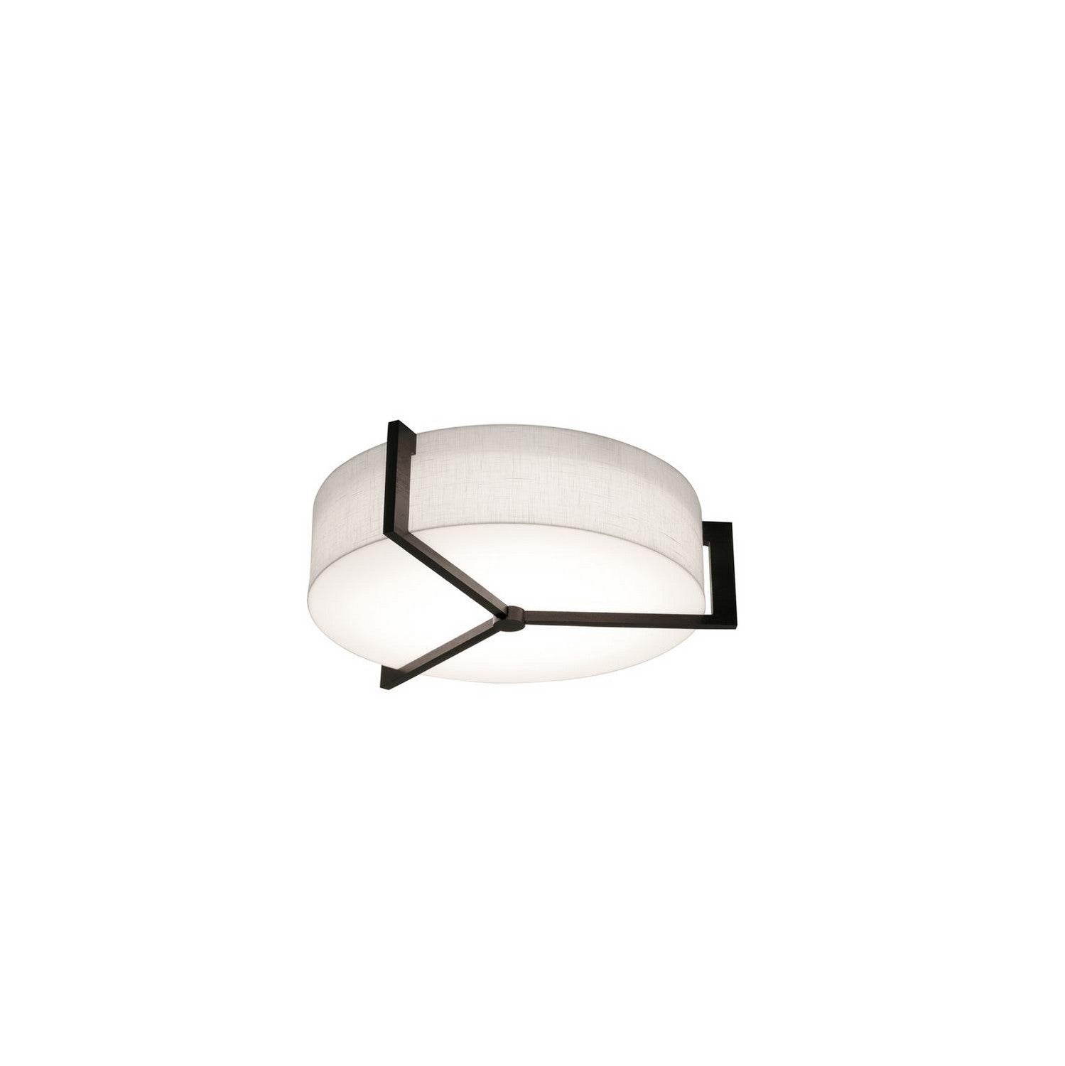 AFX Lighting - APF1214LAJUDES-LW - LED Flush Mount - Apex - Linen White/Espresso