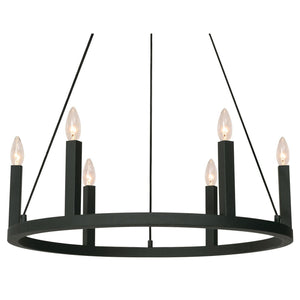 AFX Lighting - GRCP26CBBK - Six Light Pendant - Grace - Black