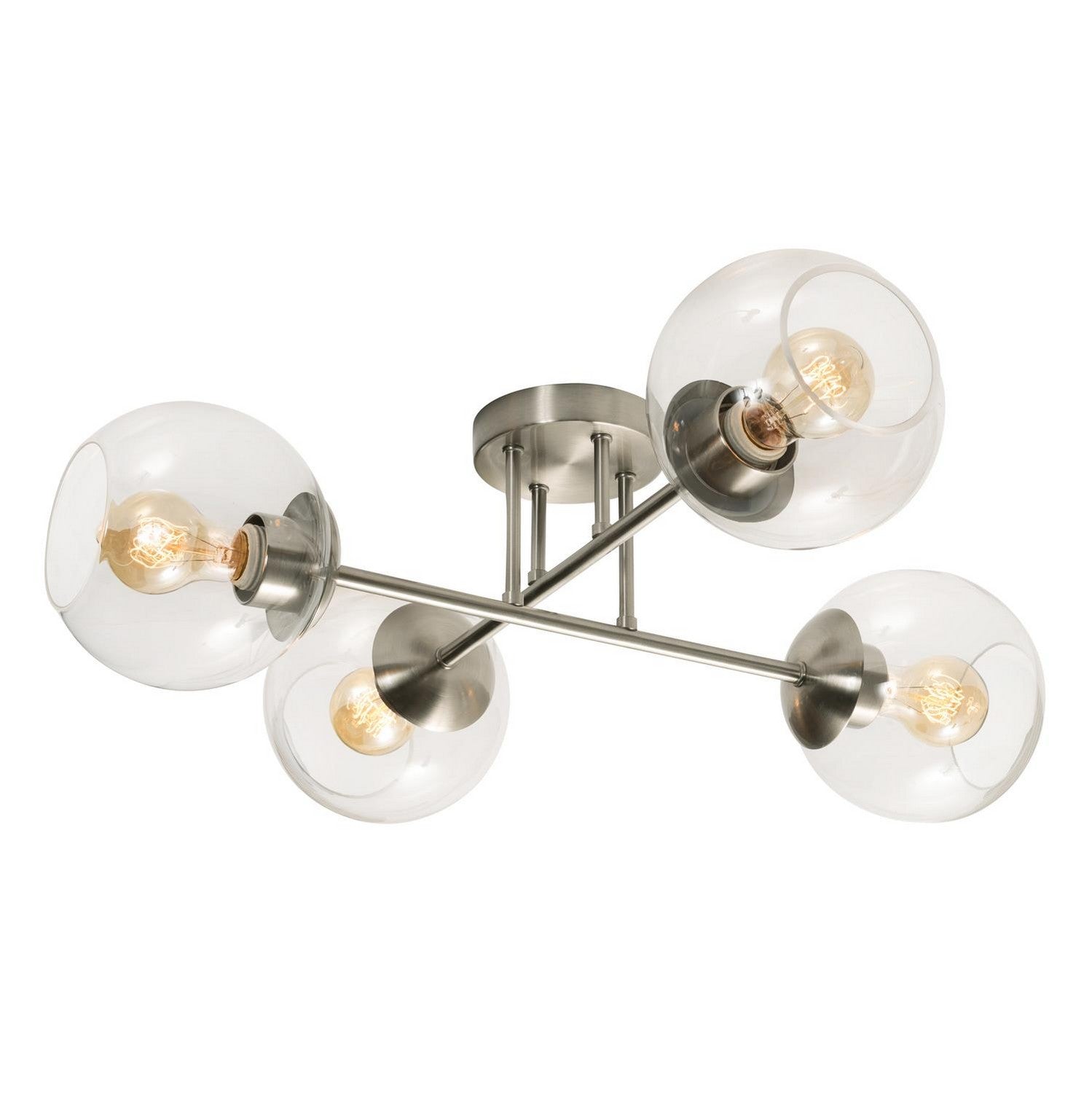 AFX Lighting - JAMC24MBSN - Four Light Flush Mount - Jamie - Satin Nickel