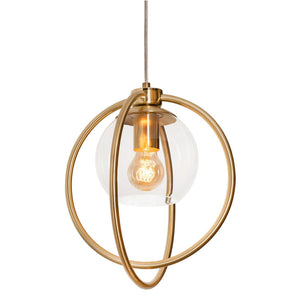 AFX Lighting - JAMP12MBSB - One Light Pendant - Jamie - Satin Brass