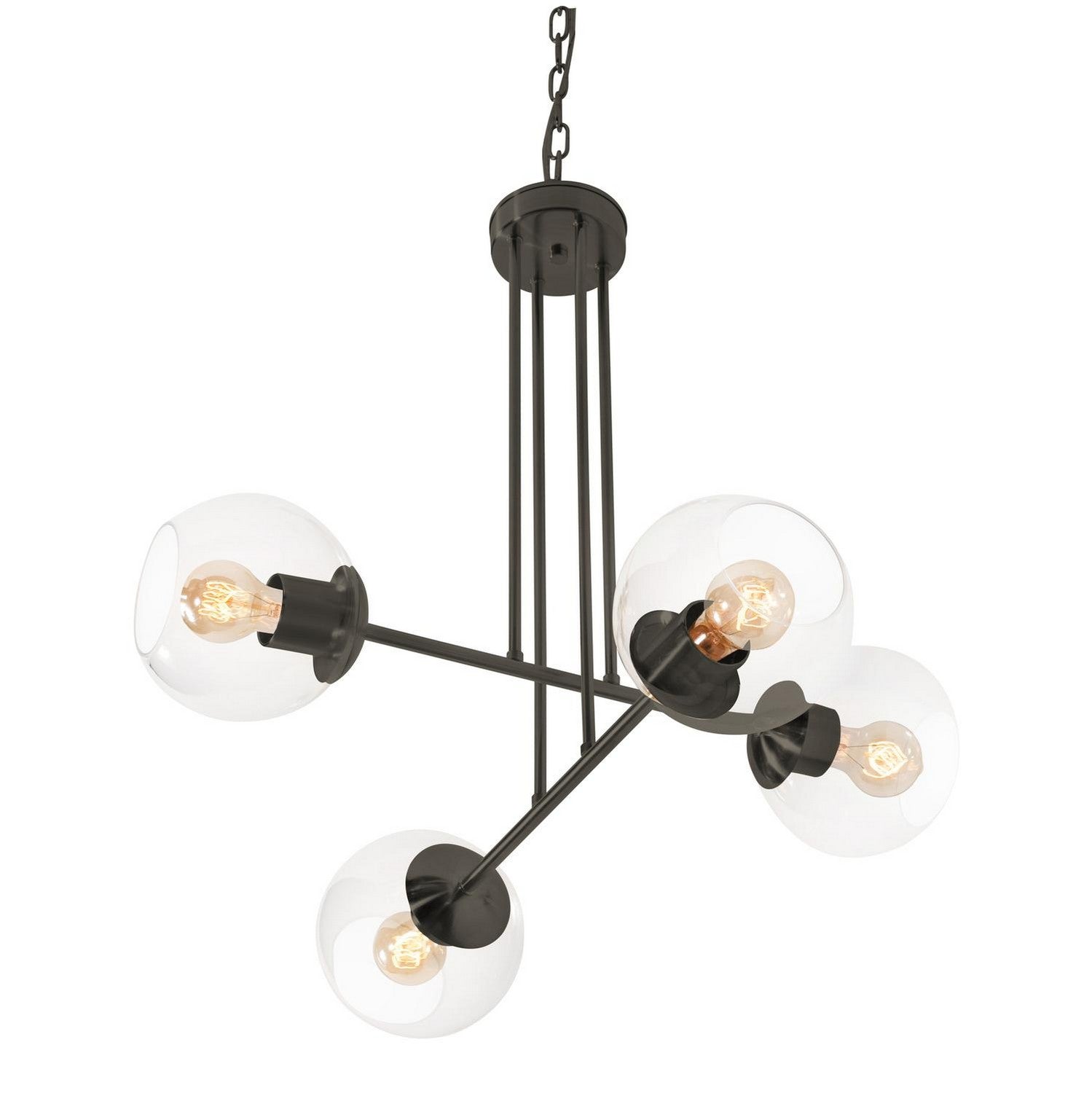 AFX Lighting - JAMP25MBBK - Four Light Pendant - Jamie - Black