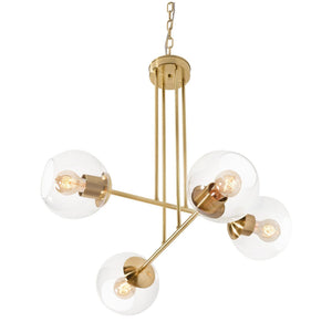 AFX Lighting - JAMP25MBSB - Four Light Pendant - Jamie - Satin Brass