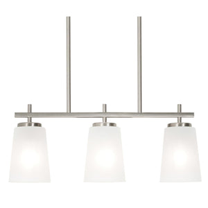 AFX Lighting - JNNP0523MBSN - Three Light Linear Pendant - Joanna - Satin Nickel