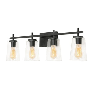 AFX Lighting - JNNV3309MBBK - Four Light Vanity - Joanna - Black