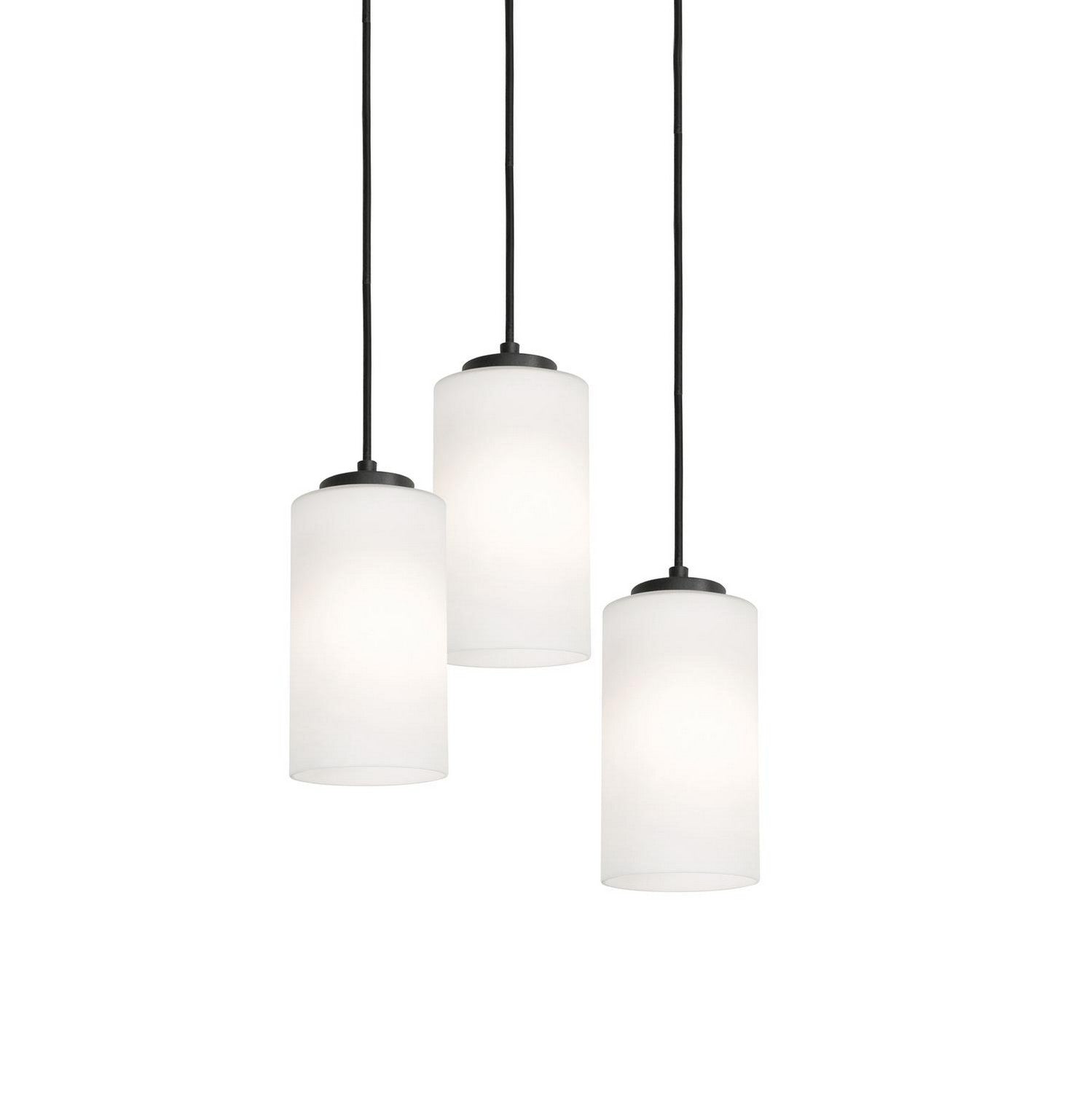 AFX Lighting - LEOP04MBBKRND3 - Three Light Pendant - Leo - Black