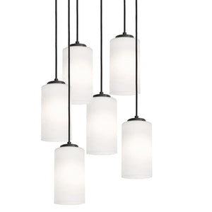 AFX Lighting - LEOP04MBBKRND6 - Six Light Pendant - Leo - Black