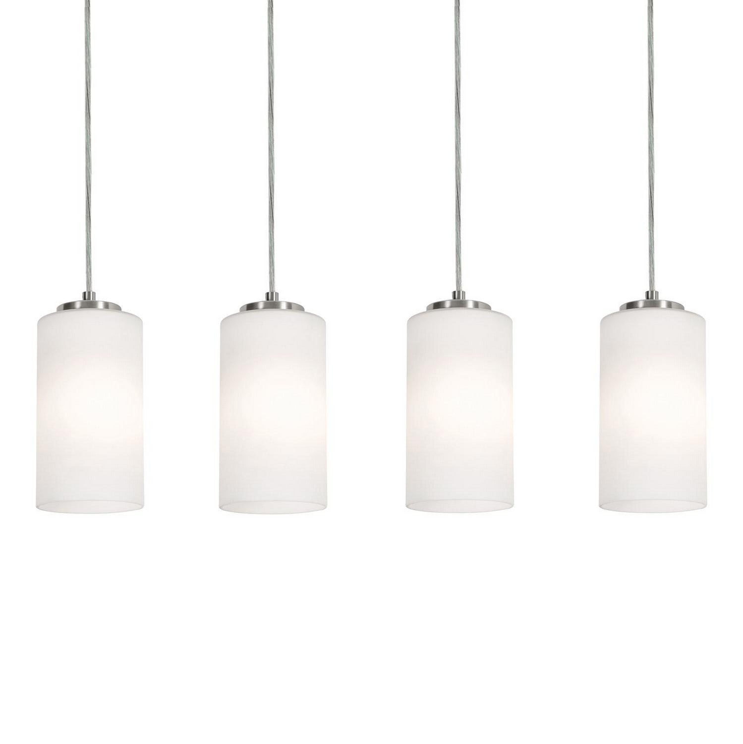 AFX Lighting - LEOP04MBSNLNR4 - Four Light Linear Pendant - Leo - Satin Nickel