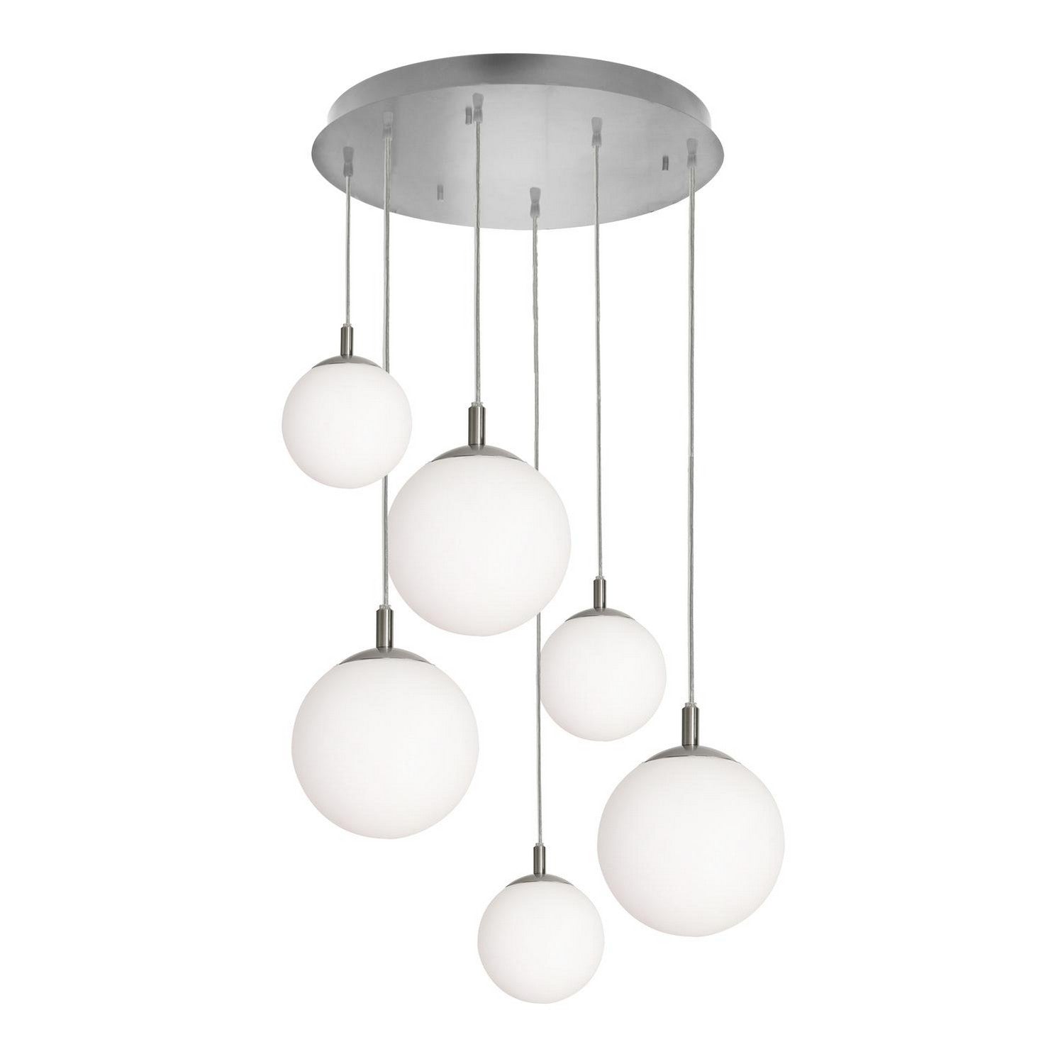 AFX Lighting - LRTP99MBSNRND6 - Six Light Pendant - Loretto - Satin Nickel