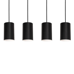 AFX Lighting - TYKP04MBBKLNR4 - Four Light Linear Pendant - Tyke - Black