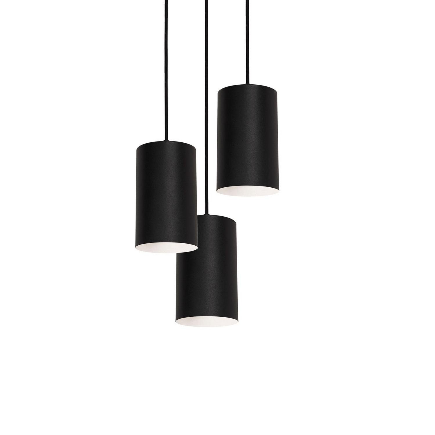 AFX Lighting - TYKP04MBBKRND3 - Three Light Pendant - Tyke - Black