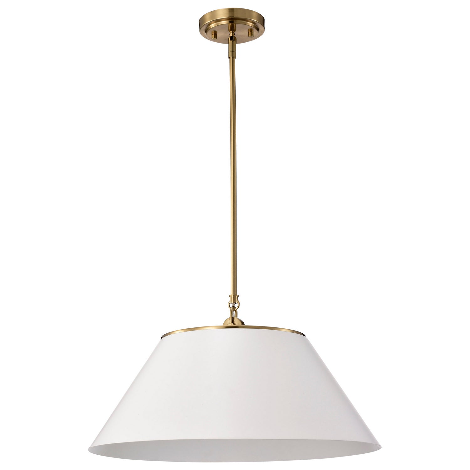 Nuvo Lighting - 60-7415 - Three Light Pendant - Dover - White / Vintage Brass