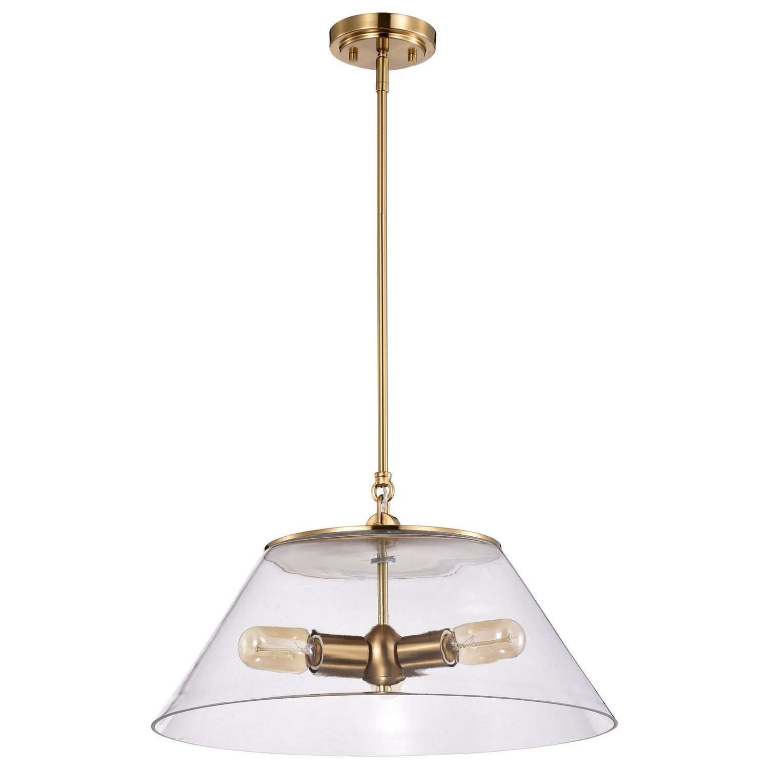 Nuvo Lighting - 60-7416 - Three Light Pendant - Dover - Vintage Brass