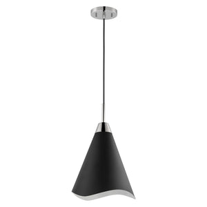 Nuvo Lighting - 60-7475 - One Light Pendant - Tango - Matte Black / Polished Nickel