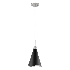 Nuvo Lighting - 60-7478 - One Light Pendant - Tango - Matte Black / Polished Nickel