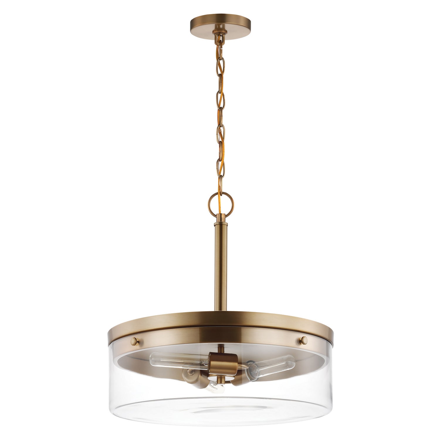 Nuvo Lighting - 60-7530 - Three Light Pendant - Intersection - Burnished Brass