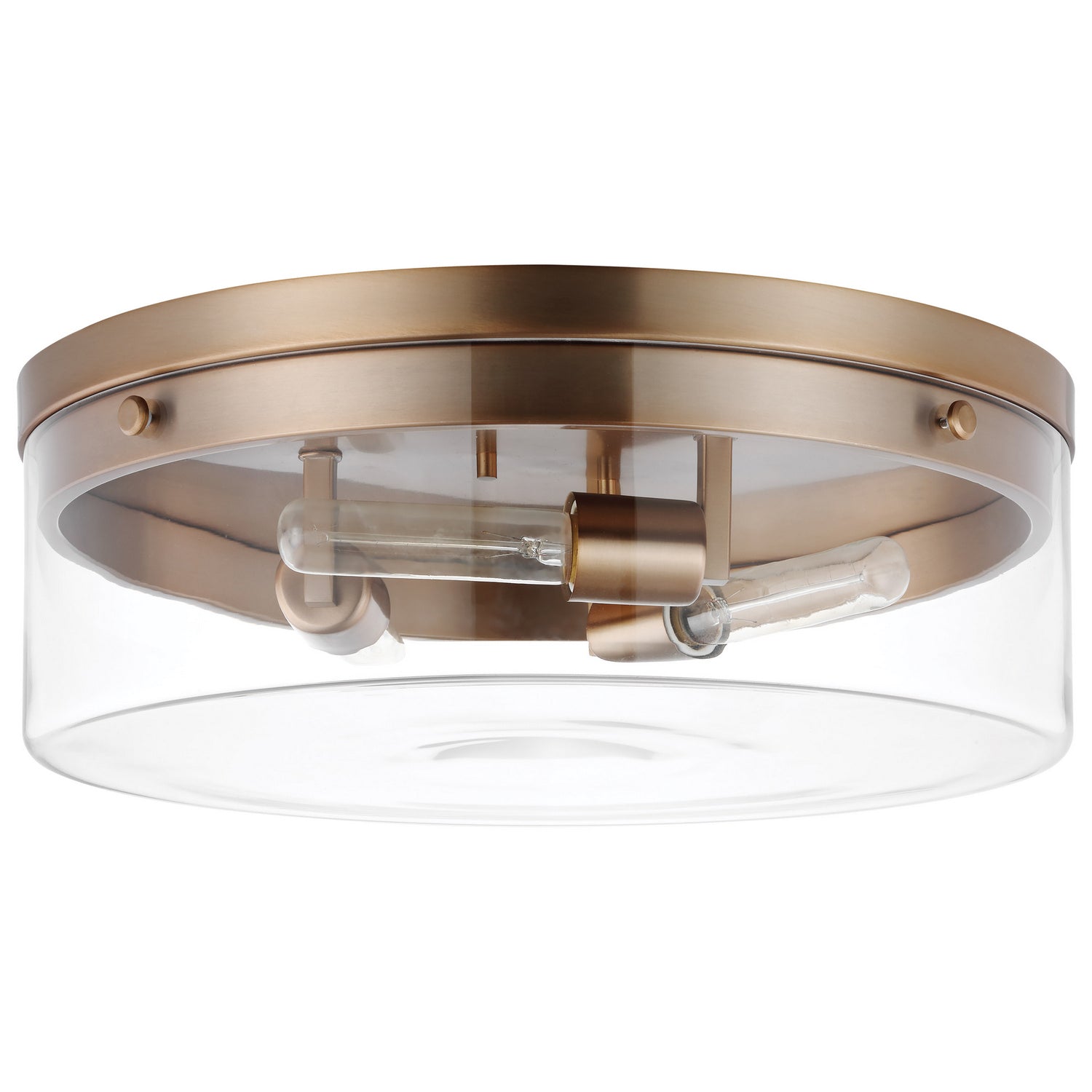 Nuvo Lighting - 60-7538 - Three Light Flush Mount - Intersection - Burnished Brass