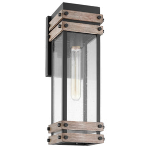 Nuvo Lighting - 60-7541 - One Light Wall Lantern - Homestead - Black / Wood