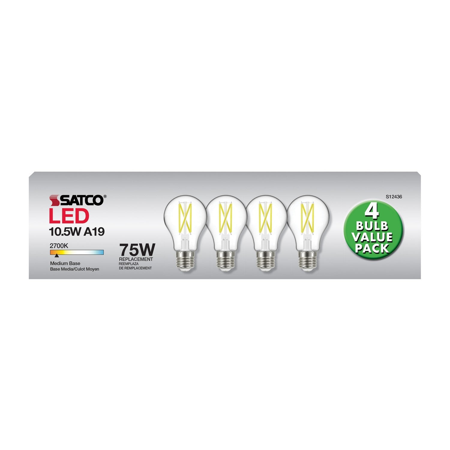 Satco - S12436 - Light Bulb - Clear