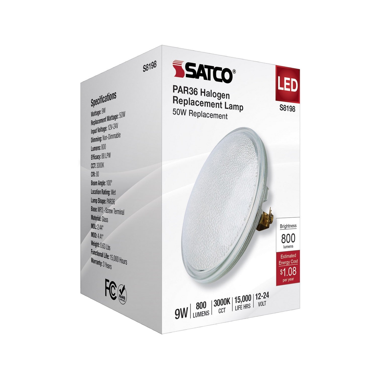 Satco - S8198 - Light Bulb - Clear