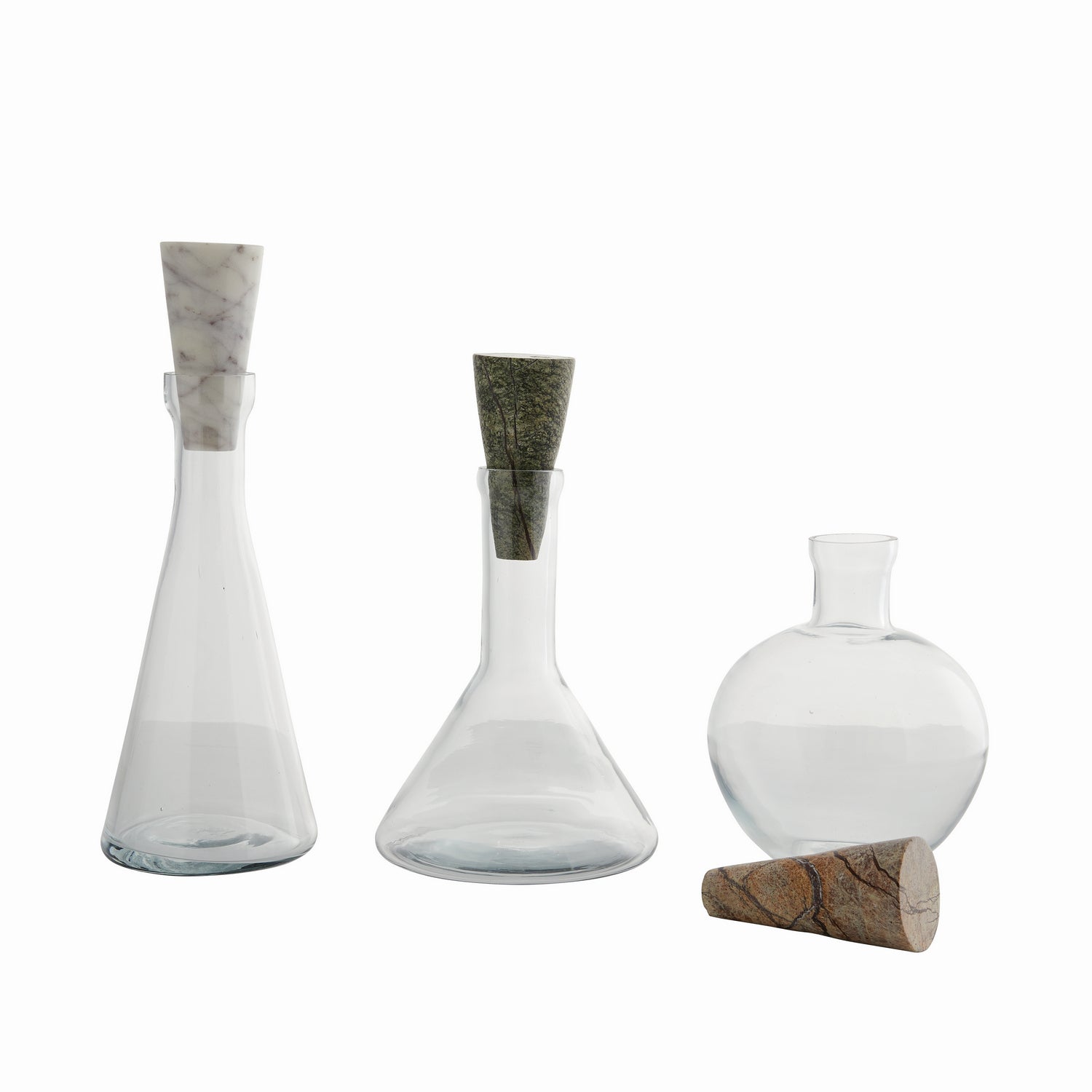 Arteriors - 4633 - Decanters, Set of 3 - Oaklee - Clear