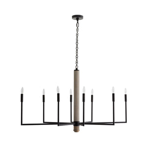 Arteriors - 84068 - Eight Light Chandelier - Orlando - Blackened Iron