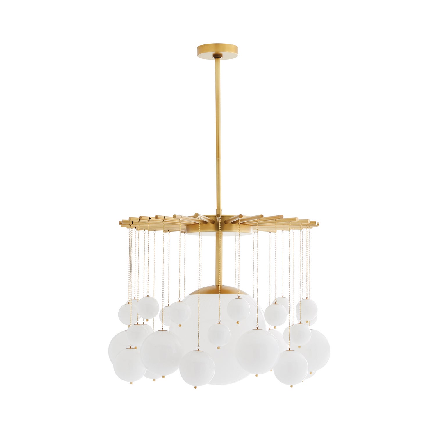 Arteriors - 89493 - One Light Chandelier - Mira - Antique Brass