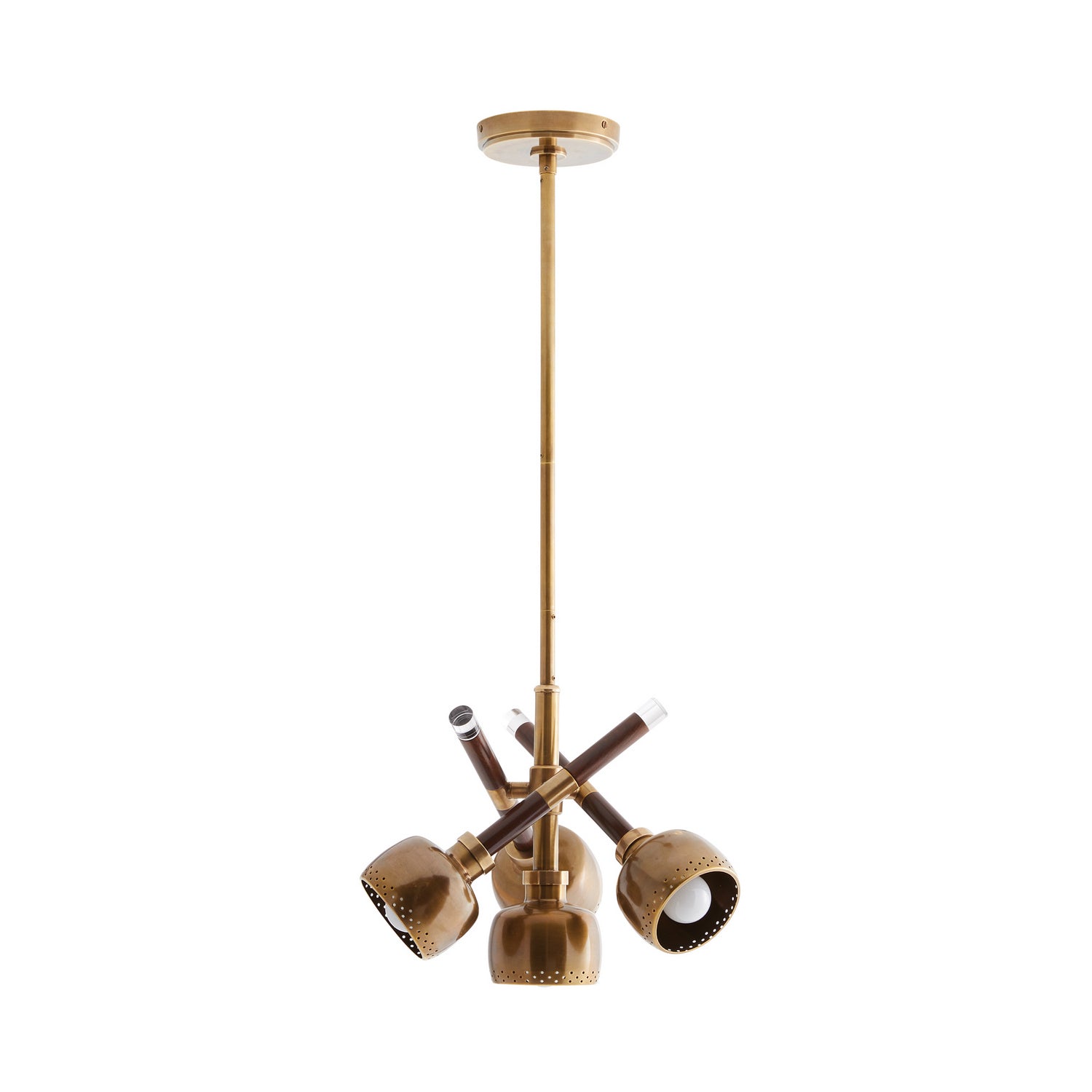 Arteriors - DJ42004 - Four Light Pendant - Pavo - Dark Walnut