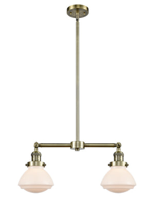 Innovations - 209-AB-G321 - Two Light Island Pendant - Franklin Restoration - Antique Brass