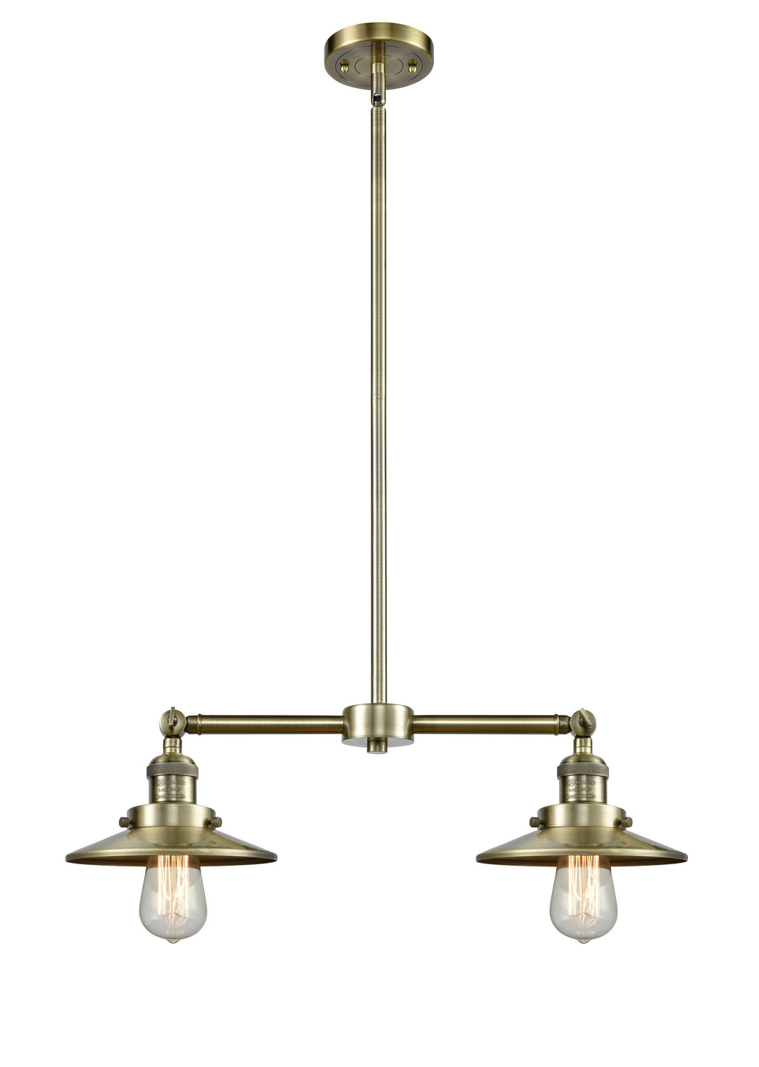 Innovations - 209-AB-M4AB - Two Light Island Pendant - Franklin Restoration - Antique Brass